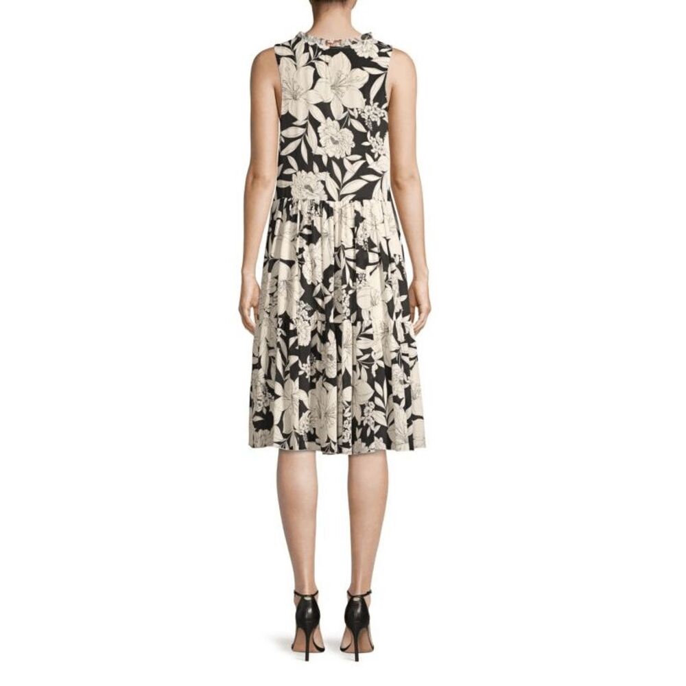Johnny Was Black and Cream Floral Dress - Picture 2 of 10